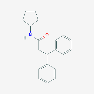 molecular formula C20H23NO B406842 N-cyclopentyl-3,3-diphenylpropanamide 