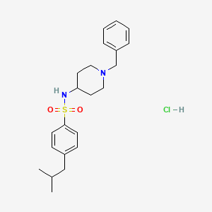 molecular formula C22H31ClN2O2S B4068430 N-(1-benzyl-4-piperidinyl)-4-isobutylbenzenesulfonamide hydrochloride 