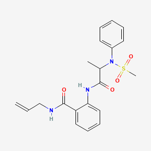 molecular formula C20H23N3O4S B4068451 N-allyl-2-{[N-(methylsulfonyl)-N-phenylalanyl]amino}benzamide 