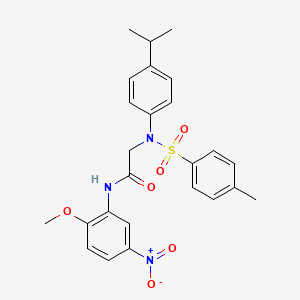 molecular formula C25H27N3O6S B4068479 N~2~-(4-isopropylphenyl)-N~1~-(2-methoxy-5-nitrophenyl)-N~2~-[(4-methylphenyl)sulfonyl]glycinamide 