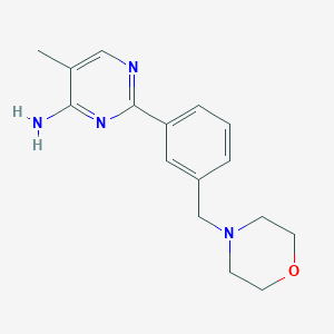 molecular formula C16H20N4O B4068483 5-methyl-2-[3-(morpholin-4-ylmethyl)phenyl]pyrimidin-4-amine 
