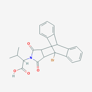 2-(1-Bromo-16,18-dioxo-17-azapentacyclo[6.6.5.0~2,7~.0~9,14~.0~15,19~]nonadeca-2,4,6,9,11,13-hexaen-17-yl)-3-methylbutanoic acid (non-preferred name)