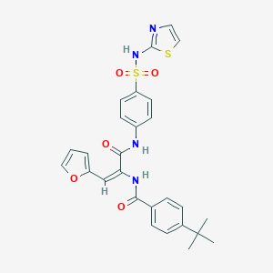 4-tert-butyl-N-[2-(2-furyl)-1-({4-[(1,3-thiazol-2-ylamino)sulfonyl]anilino}carbonyl)vinyl]benzamide