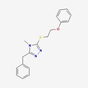 molecular formula C18H19N3OS B4068514 3-benzyl-4-methyl-5-[(2-phenoxyethyl)thio]-4H-1,2,4-triazole 
