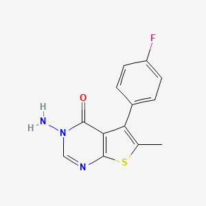 molecular formula C13H10FN3OS B4068536 3-amino-5-(4-fluorophenyl)-6-methylthieno[2,3-d]pyrimidin-4(3H)-one 