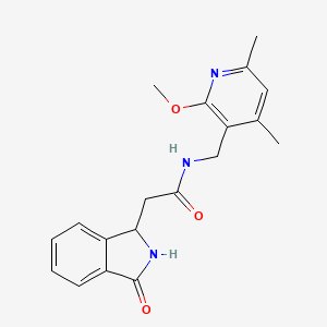 molecular formula C19H21N3O3 B4068542 N-[(2-methoxy-4,6-dimethylpyridin-3-yl)methyl]-2-(3-oxo-2,3-dihydro-1H-isoindol-1-yl)acetamide 