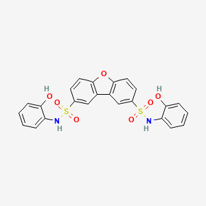 molecular formula C24H18N2O7S2 B4068564 N,N'-bis(2-hydroxyphenyl)dibenzo[b,d]furan-2,8-disulfonamide 
