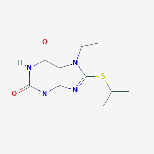 molecular formula C11H16N4O2S B406857 7-Ethyl-3-methyl-8-propan-2-ylsulfanylpurine-2,6-dione CAS No. 303971-04-2