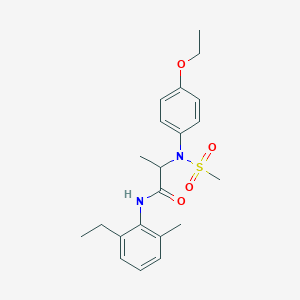 molecular formula C21H28N2O4S B4068604 N~2~-(4-ethoxyphenyl)-N~1~-(2-ethyl-6-methylphenyl)-N~2~-(methylsulfonyl)alaninamide 