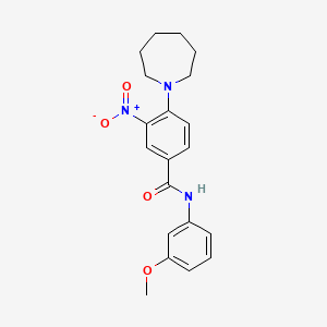 molecular formula C20H23N3O4 B4068613 4-(1-azepanyl)-N-(3-methoxyphenyl)-3-nitrobenzamide 