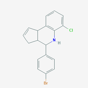 molecular formula C18H15BrClN B406862 4-(4-bromophenyl)-6-chloro-3a,4,5,9b-tetrahydro-3H-cyclopenta[c]quinoline 