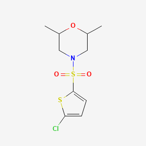 molecular formula C10H14ClNO3S2 B4068757 4-[(5-chloro-2-thienyl)sulfonyl]-2,6-dimethylmorpholine 