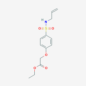 molecular formula C13H17NO5S B4068759 ethyl {4-[(allylamino)sulfonyl]phenoxy}acetate 