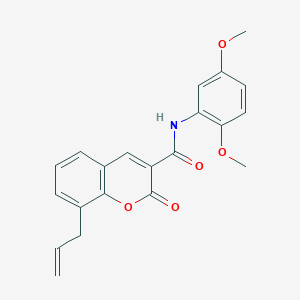 molecular formula C21H19NO5 B406876 8-allyl-N-(2,5-dimethoxyphenyl)-2-oxo-2H-chromene-3-carboxamide CAS No. 325471-94-1