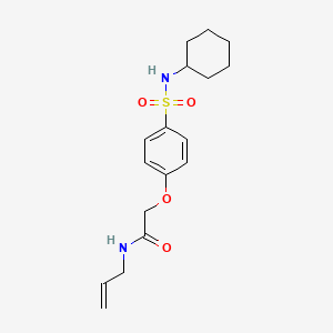 molecular formula C17H24N2O4S B4068768 N-allyl-2-{4-[(cyclohexylamino)sulfonyl]phenoxy}acetamide 
