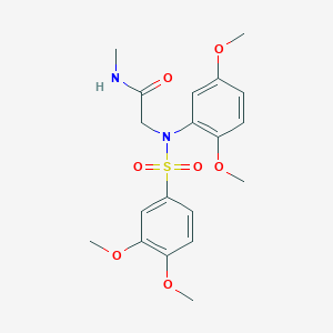 molecular formula C19H24N2O7S B4068780 N~2~-(2,5-dimethoxyphenyl)-N~2~-[(3,4-dimethoxyphenyl)sulfonyl]-N~1~-methylglycinamide 