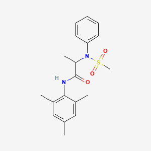 molecular formula C19H24N2O3S B4068782 N~1~-mesityl-N~2~-(methylsulfonyl)-N~2~-phenylalaninamide 