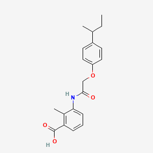 molecular formula C20H23NO4 B4068810 3-{[(4-sec-butylphenoxy)acetyl]amino}-2-methylbenzoic acid 