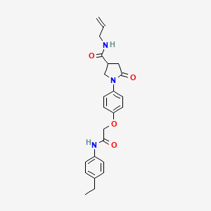 molecular formula C24H27N3O4 B4068835 N-allyl-1-(4-{2-[(4-ethylphenyl)amino]-2-oxoethoxy}phenyl)-5-oxo-3-pyrrolidinecarboxamide 