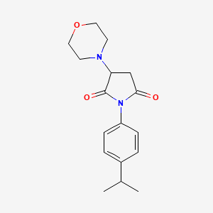 molecular formula C17H22N2O3 B4068852 1-(4-isopropylphenyl)-3-(4-morpholinyl)-2,5-pyrrolidinedione 