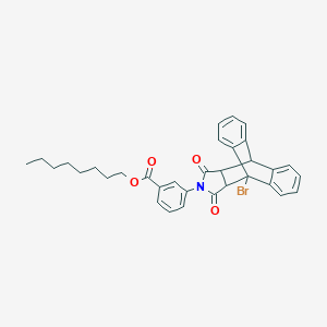 Octyl 3-(1-bromo-16,18-dioxo-17-azapentacyclo[6.6.5.0~2,7~.0~9,14~.0~15,19~]nonadeca-2,4,6,9,11,13-hexaen-17-yl)benzoate (non-preferred name)