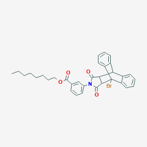 molecular formula C33H32BrNO4 B406886 Octyl 3-(1-bromo-16,18-dioxo-17-azapentacyclo[6.6.5.0~2,7~.0~9,14~.0~15,19~]nonadeca-2,4,6,9,11,13-hexaen-17-yl)benzoate (non-preferred name) 