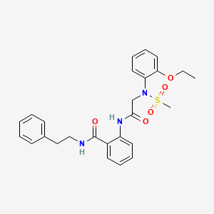 molecular formula C26H29N3O5S B4068880 2-{[N-(2-ethoxyphenyl)-N-(methylsulfonyl)glycyl]amino}-N-(2-phenylethyl)benzamide 