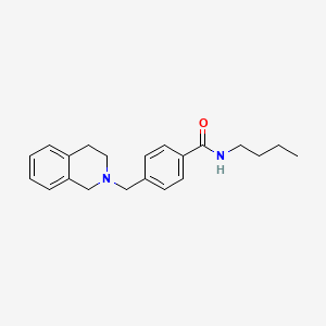 molecular formula C21H26N2O B4068898 N-butyl-4-(3,4-dihydro-2(1H)-isoquinolinylmethyl)benzamide 