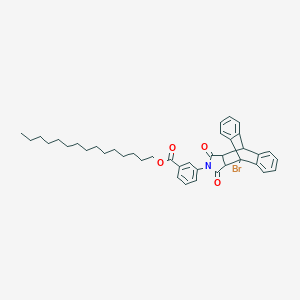 molecular formula C40H46BrNO4 B406890 Pentadecyl 3-(1-bromo-16,18-dioxo-17-azapentacyclo[6.6.5.0~2,7~.0~9,14~.0~15,19~]nonadeca-2,4,6,9,11,13-hexaen-17-yl)benzoate (non-preferred name) 