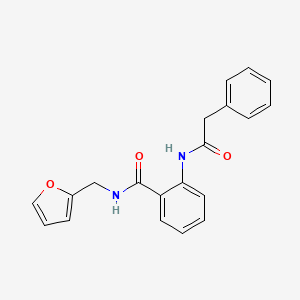 molecular formula C20H18N2O3 B4068913 N-(2-furylmethyl)-2-[(phenylacetyl)amino]benzamide 