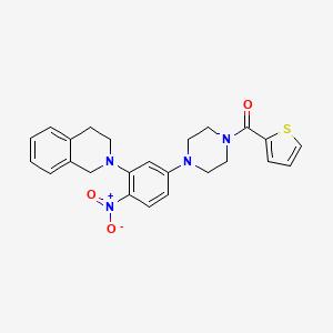 molecular formula C24H24N4O3S B4068935 2-{2-nitro-5-[4-(2-thienylcarbonyl)-1-piperazinyl]phenyl}-1,2,3,4-tetrahydroisoquinoline 
