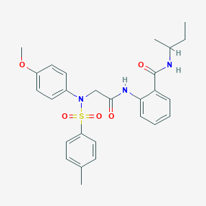 molecular formula C27H31N3O5S B4068962 N-(sec-butyl)-2-({N-(4-methoxyphenyl)-N-[(4-methylphenyl)sulfonyl]glycyl}amino)benzamide 