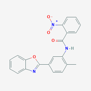 molecular formula C21H15N3O4 B406899 N-[5-(1,3-Benzoxazol-2-yl)-2-methylphenyl]-2-nitrobenzamide 