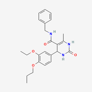 molecular formula C24H29N3O4 B4069001 N-benzyl-4-(3-ethoxy-4-propoxyphenyl)-6-methyl-2-oxo-1,2,3,4-tetrahydro-5-pyrimidinecarboxamide 