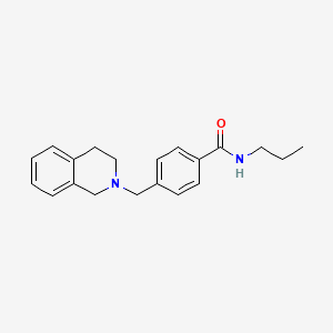 molecular formula C20H24N2O B4069006 4-(3,4-dihydro-2(1H)-isoquinolinylmethyl)-N-propylbenzamide 