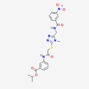 isopropyl 3-({[(4-methyl-5-{[(3-nitrobenzoyl)amino]methyl}-4H-1,2,4-triazol-3-yl)thio]acetyl}amino)benzoate