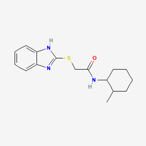 molecular formula C16H21N3OS B4069046 2-(1H-benzimidazol-2-ylthio)-N-(2-methylcyclohexyl)acetamide 