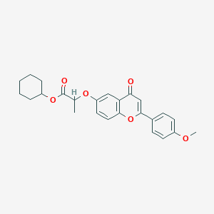molecular formula C25H26O6 B4069049 cyclohexyl 2-{[2-(4-methoxyphenyl)-4-oxo-4H-chromen-6-yl]oxy}propanoate 