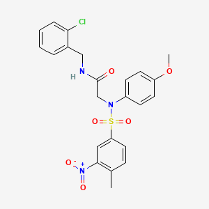molecular formula C23H22ClN3O6S B4069065 N~1~-(2-chlorobenzyl)-N~2~-(4-methoxyphenyl)-N~2~-[(4-methyl-3-nitrophenyl)sulfonyl]glycinamide 