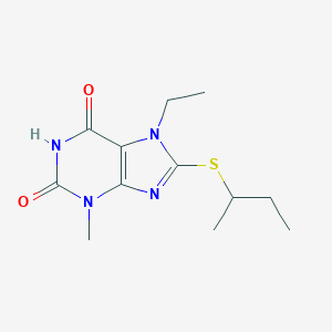 molecular formula C12H18N4O2S B406910 8-丁烷-2-基硫代-7-乙基-3-甲基嘌呤-2,6-二酮 CAS No. 303971-05-3