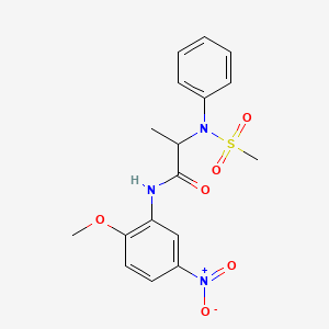 molecular formula C17H19N3O6S B4069116 N~1~-(2-methoxy-5-nitrophenyl)-N~2~-(methylsulfonyl)-N~2~-phenylalaninamide 