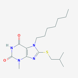 7-Heptyl-8-isobutylsulfanyl-3-methyl-3,7-dihydro-purine-2,6-dione