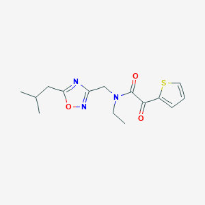 molecular formula C15H19N3O3S B4069178 N-ethyl-N-[(5-isobutyl-1,2,4-oxadiazol-3-yl)methyl]-2-oxo-2-(2-thienyl)acetamide 