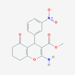 molecular formula C17H16N2O6 B4069201 methyl 2-amino-4-(3-nitrophenyl)-5-oxo-5,6,7,8-tetrahydro-4H-chromene-3-carboxylate 