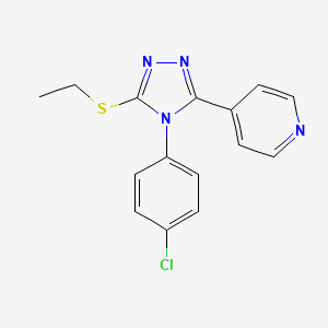 4-[4-(4-chlorophenyl)-5-(ethylthio)-4H-1,2,4-triazol-3-yl]pyridine