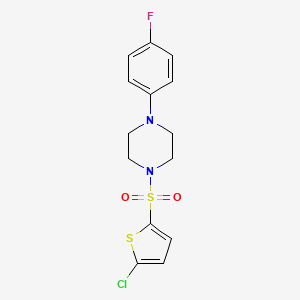 molecular formula C14H14ClFN2O2S2 B4069278 1-[(5-chloro-2-thienyl)sulfonyl]-4-(4-fluorophenyl)piperazine 
