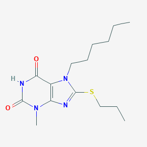 7-Hexyl-3-methyl-8-propylsulfanylpurine-2,6-dione