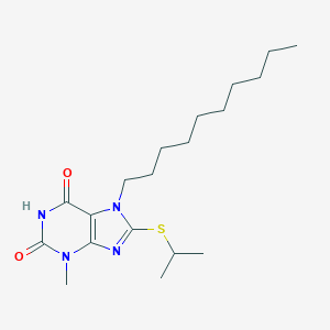 7-decyl-3-methyl-8-(propan-2-ylsulfanyl)-3,7-dihydro-1H-purine-2,6-dione