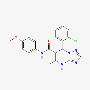 molecular formula C20H18ClN5O2 B4069311 7-(2-chlorophenyl)-N-(4-methoxyphenyl)-5-methyl-4,7-dihydro[1,2,4]triazolo[1,5-a]pyrimidine-6-carboxamide 