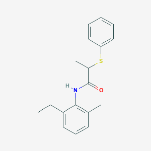molecular formula C18H21NOS B4069318 N-(2-ethyl-6-methylphenyl)-2-(phenylthio)propanamide 